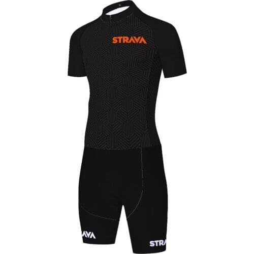 2021 team Strava cycling skinsuit bike clothing one piece cycling jersey Triathlon suit maillot cyclisme ​traje ciclismo hombre