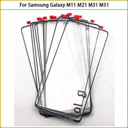For Samsung Galaxy M11 M115 M21 M215 M31 M315 M51 M515 Touch Screen LCD Display Front Outer Glass Panel Lens Touch Glass Replace
