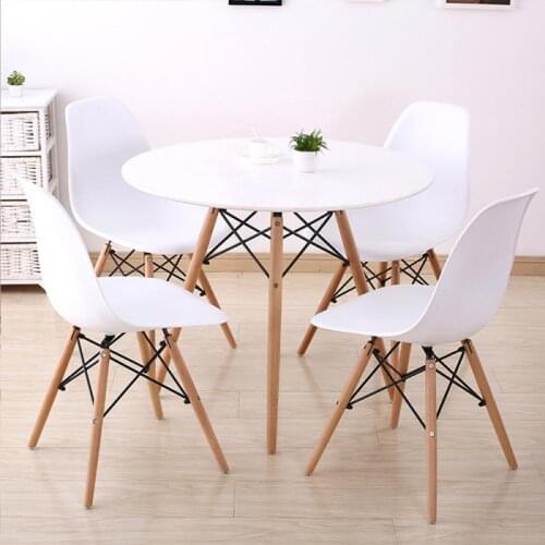 Ryuu Modern Coffee Table Round Dining Table White Pedestal Tables Coffee Table Eiffel Mid-Century Modern Style For Living Room