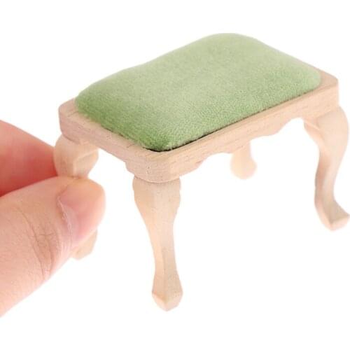 1Pcs 1/12 Dollhouse Mini Furniture Stool Simulation Chair Furniture Model Toys for Doll House Decoration Miniature Accessories