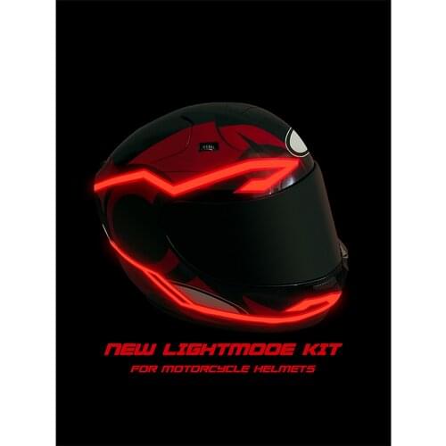 1Pcs Motorcycle LED Night light Riding Signal Helmet EL Cold Light 4 Mode Bike Helmet Led Lights Strip Kit Bar for decoration