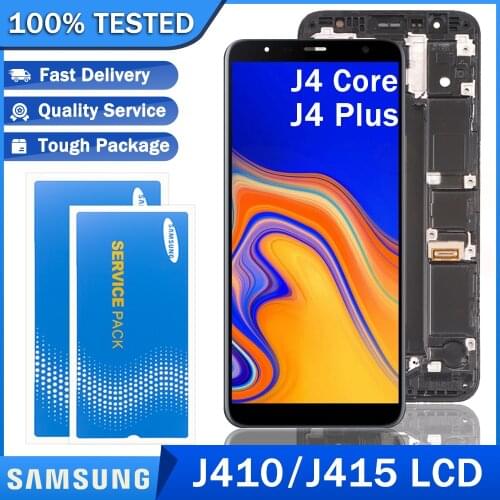 10PCS/LOT LCD for SAMSUNG Galaxy J4+ 2018 J4 Plus J415 J415F Super AMOLED Display Touch Screen Digitizer Repair Parts