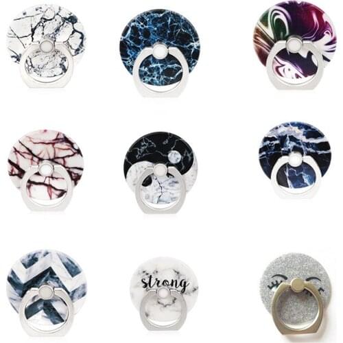 200 PCS 360 Degree Stand Luxury Marble Finger Ring Mobile Phone Smartphone Stand Holder For iPhone Samsung