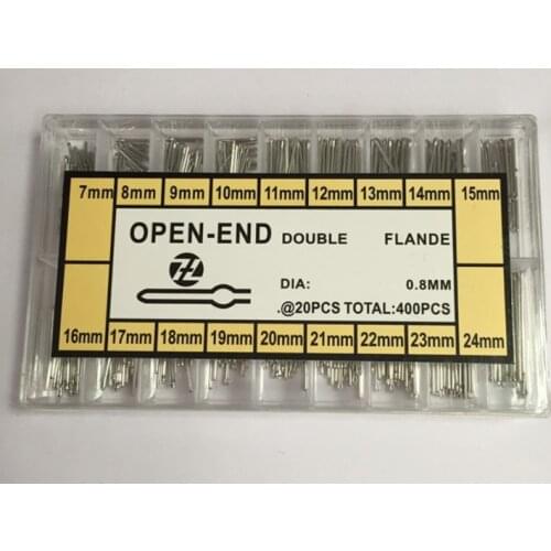 400pcs Stainless Steel Watch Band Cotter Pin Assortment 0.8/0.9/1.0mm Diameter