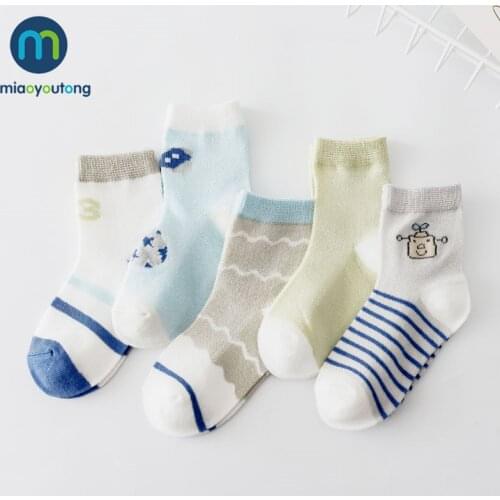 5Pairs/Lot Soft Mesh Thin Cotton Aircraft Car Newborn Boy Kids Socks Baby Girls Socks Skarpetki Meia Infantil Miaoyoutong