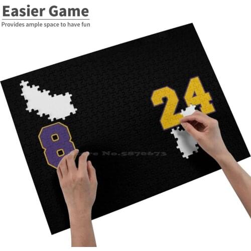 8 24 Basketball Jigsaw Puzzle 500 Pieces Puzzle Game Wooden Educational Toys 8 24 Basketball Social Distancing Reusable