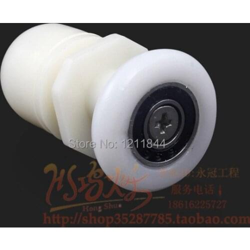 8pcs Shower room pulley hanging round old fashioned pulley shower room pulley sliding door pulley bathroom roller
