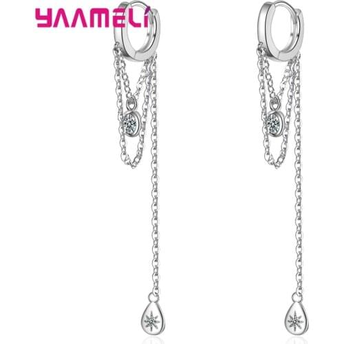 Creative Handmade Cubic Zircon Earrings for Women S925 Sterling Silver Ear Accessories Jewelry Oorbellen