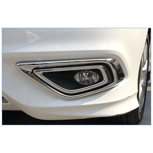 Free shipping! Higher star ABS chrome 2 front fog light cover/fog lamp cover For Honda JADE 2013