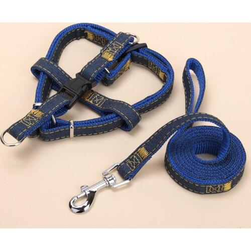 For Small/Medium Dogs Chain Cowboy Style Design Available Pull Adjustable Dog Leash Vest Classic Running Leash Strap Belt