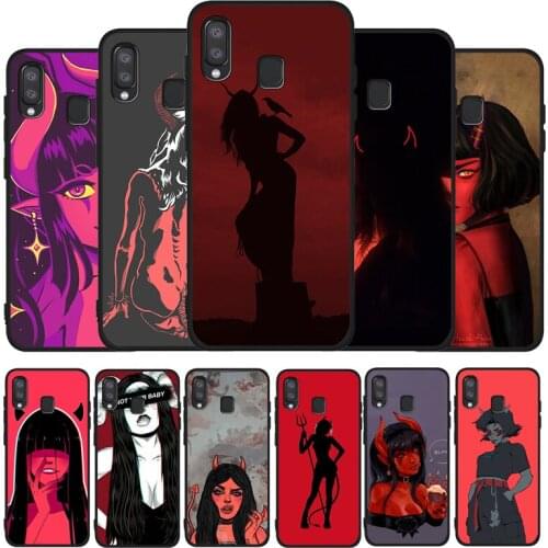 Devil woman Black Phone Case For Samsung Galaxy A71 A51 A41 A31 A20E A10 A20 A40 A50 A70 M30S M20 A7 A8 A9 2018
