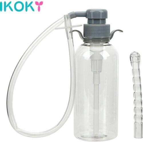 IKOKY 300mL Enema Anal Cleaner Erotic Rectal Sprayer Butt Vagina Cleaning Sex Toys for Women Sex Products