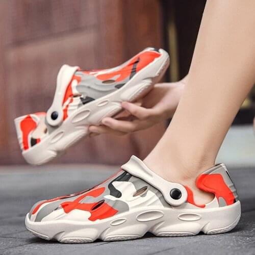 Camouflage Big Size 48 Summer Men Beach Sandals Shoes for Men Slipper Mule Clogs Unisex Men Casual Garden Shoes Dropshipping