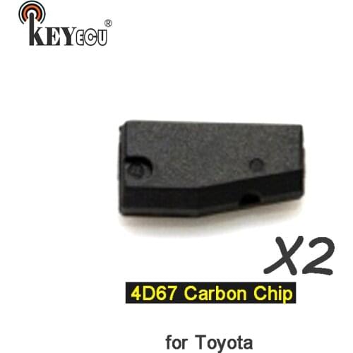 KEYECU 2x 4D67 Chip Pg1: 32 Transponder Remote key Chip Car key Carbon Chip for Toyota Toyota Camry Corolla