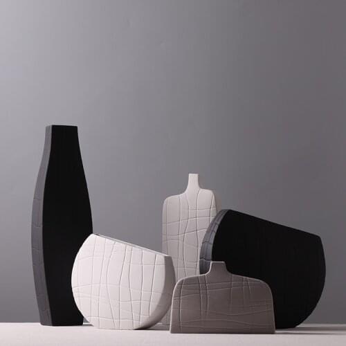 Creative Ornaments Vases Living Room Rustic Ceramic Art Vases Flower Arrangements Doniczka Ceramiczna Home Decoration DI50HP