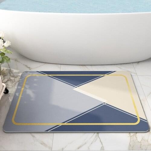 Floor mat bathroom anti slip mat toilet water absorption mat shower room toilet door waterproof mat quick drying