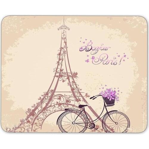 Non-Slip Rubber Mouse Pad Table mat (Human Skull with Flower Wreath and Roses)