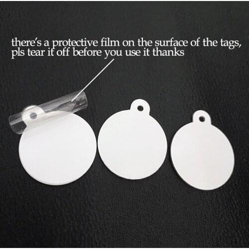 Wholesale 20Pcs Round Dog ID Tag Personalized Pet Dog ID Tags Collars Name Number Tags Customized Sublimation Puppy Tag