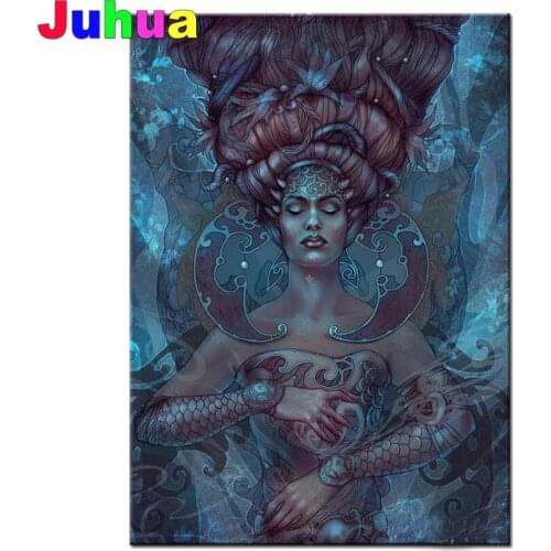 Full Square Diamond"Tattoo Sleeping Beauty"5D DIY Diamond Painting Embroidery Cross Stitch Rhinestone Mosaic Painting Portrait