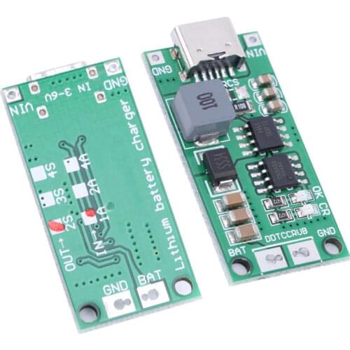 Solar External Battery Charger Step Up Boost Li-ion Battery Charge Module Battery Charger Board DDTCCRUB 2S-1A Solar