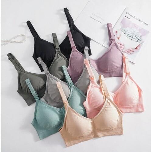 Factory Directly Cheap Wireless Maternity Bra Pregnant Women Seamless Breastfeeding Bras Push Up Breathable Nursing Bra