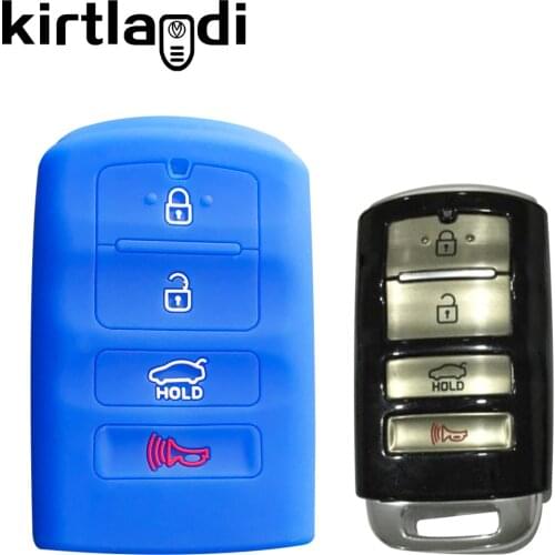 Silicone Car Key Case Cover for Kia K7 Sorento K900 Cadenza 2017 2018 2019 4 Buttons Remote Fob Protector Keyless Holder Jacket