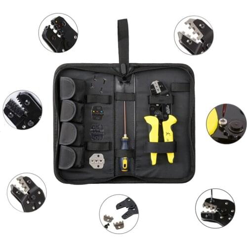 PARON JX-D4 Multifunctional Wire Crimper Automatic Wire Crimping Pliers Tools Interchangeable Dies Terminal Combination Tool Set