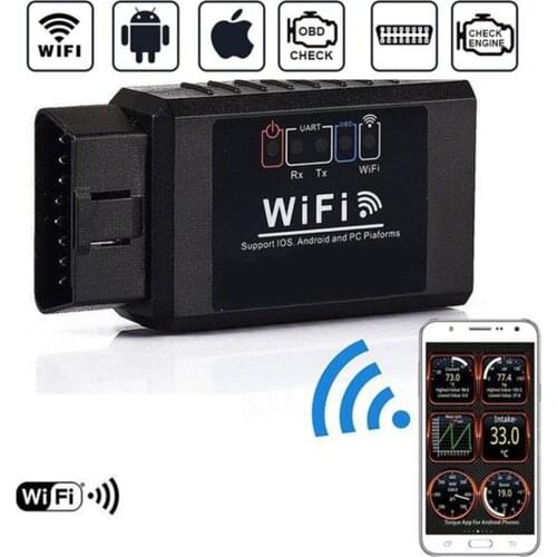 V1.5 ELM327 Car WIFI OBD 2 OBD2 OBDII Scan Tool Foseal Scanner Adapter Check Engine Light Diagnostic Tool for iOS Android