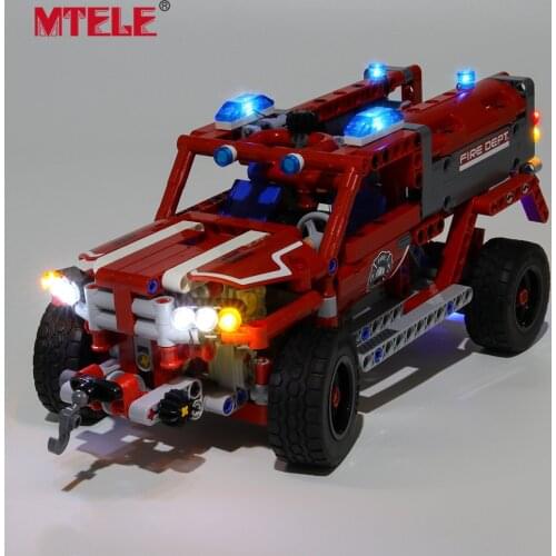 MTELE Brand LED Light Up Kit For 42075 Technic Series First Responder Compatible With 20079 10824 , NO Car Model