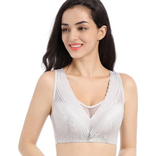 Ultra thin bralette sexy lingerie bras for women wireless lace brassiere floral hot girl push up plus size 44D underwear croptop
