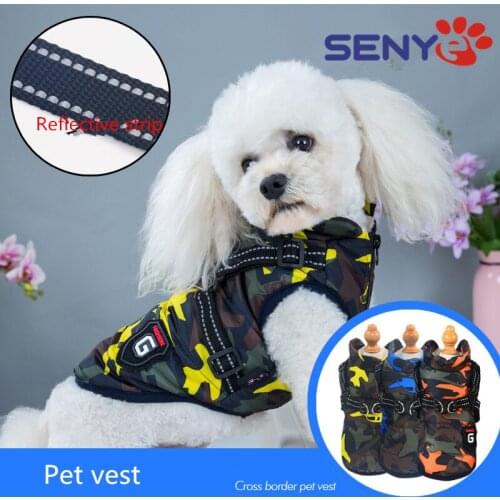 2020 Winter Pet Dog Clothes Vest Chihuahua Clothing Warm Thicker Cotton Coat and Adjustable Buckle Jacket Small Medium Dog