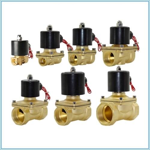 1/4",1/8",3/8",1/2",3/4",1",2", AC220V,DC12V/24V Electric Solenoid Valve Pneumatic Valve for Water Oil Air Gas