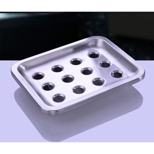 1PC Soap Dish Stainless Steel Square Double Layer Soap Tray Holder Drainer for Bathroom Hotel Kitchen