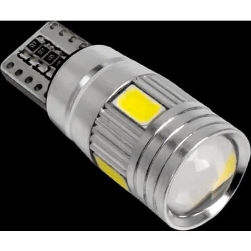 10PCS High Quality T10 6 SMD 5630 LED CANBUS NO ERROR Auto Wedge Lamp 192 194 168 W5W 6SMD 5730 LED Car Parking Light Bulb 10X
