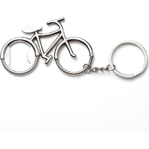 100Pcs Metal Beer Bottle Opener Cute Bike Bicycle Keychain Key Rings for Lover Biker Bottle Openers Creative Gift for Cycling