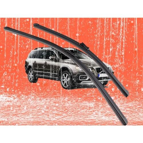 2 pcs Front Windshield Bracketless Wiper Blades Set 26"+20" for Volvo C30 S40 V50 S80 XC70