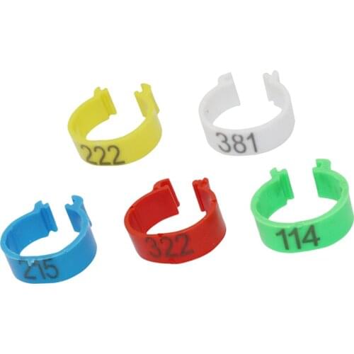 5 Colors Plastic Chick Duck Goose Farm Equipment Inner Diameter 1.6cm Poultry Farming Equipment Chicken Duck Goose Foot Ring