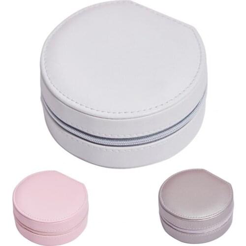 80% HOT SALES !!! Portable Faux Leather Jewelry Box Earrings Rings Necklace Storage Display Holder