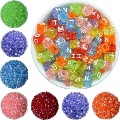Free Shipping 200PCs Acrylic Spacer Beads Alphabet Letters Carved Cube Pink 6x6mm For Jewelry Making (Over $100 Free Express)