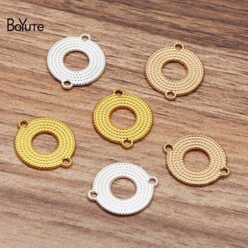 BoYuTe (100 Pieces/Lot) 23*20MM Metal Alloy Round Connector Charms DIY Jewelry Accessories Hand Made Materials
