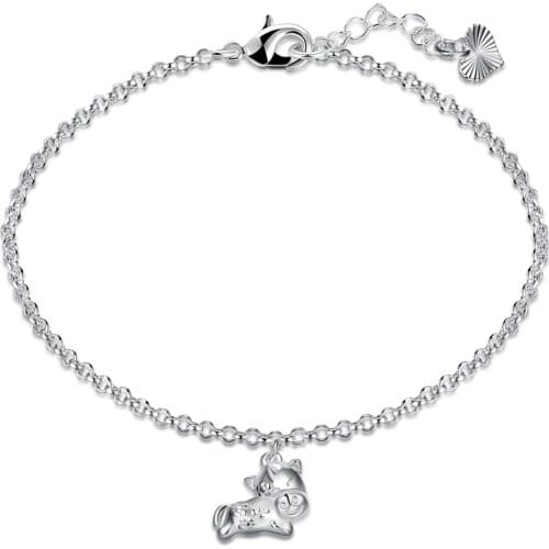 Hot new style 925 sterling silver bracelet creative Chinese style ornaments Zodiac series horse pendant bracelet free shipping