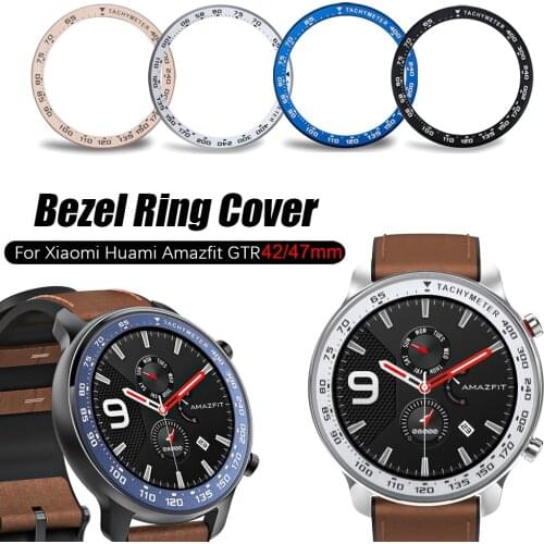 Metal Outer Edge Cover For Xiaomi Amazfit GTR 47MM Bezel Ring Dial Scale Speed Protective Case For Amazfit GTR 42mm Tachymeter