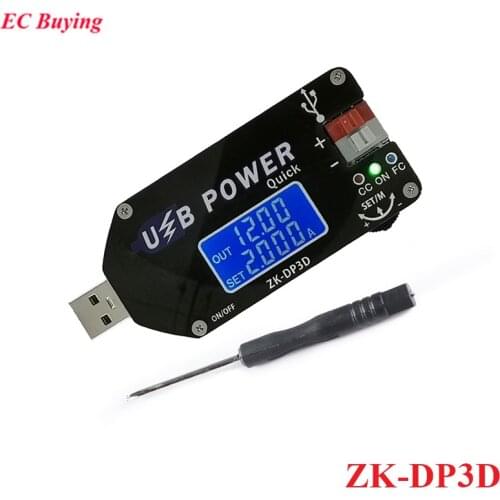 CNC Digital USB Adjustable Power Supply Module DC CC CV 2A 15W Constant Voltage Current QC2.0 3.0 Step Up Boost Regulated