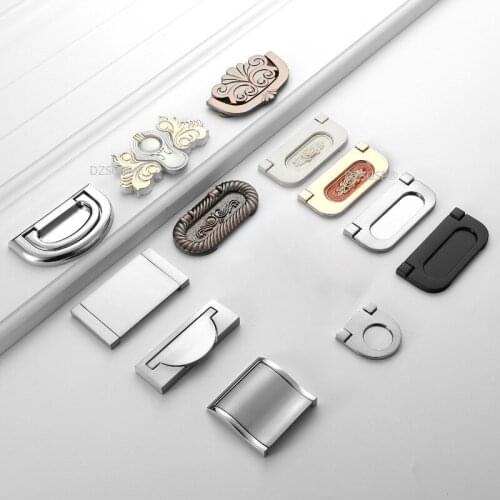 Zinc Alloy Cupboard Kitchen Knob Closet Furniture Handle Ivory White Bronze Drawer Cabinet Pull Hidden Decorative
