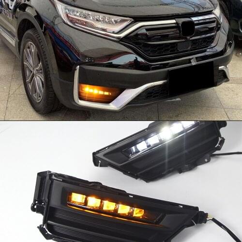 CSCSNL 1Pair Dynamic Turn Signal Relay Waterproof Car DRL Lamp LED Daytime Running Light Fog lamp For Honda CRV CR-V 2020 2021