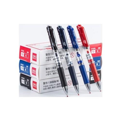 Deli S01 Gel Pen Signature Pen 0.5mm Bullet Head Classic Office Pen 12 Pens / Box