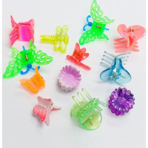 12pcs Plastic Girl Kids Hair Clips vending Cake Decoration Bag Pinata Filler Supply Novelty Birthday Party Favors Gift Toy Prize