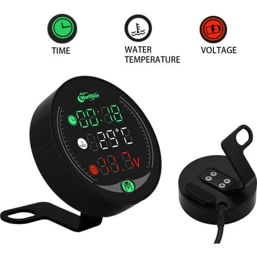 For Suzuki GSF650 BANDIT GSX 1250 1400 650F SV1000 TL1000 Motorcycle Tester LED Display Waterproof Voltmeter Multifunction Meter