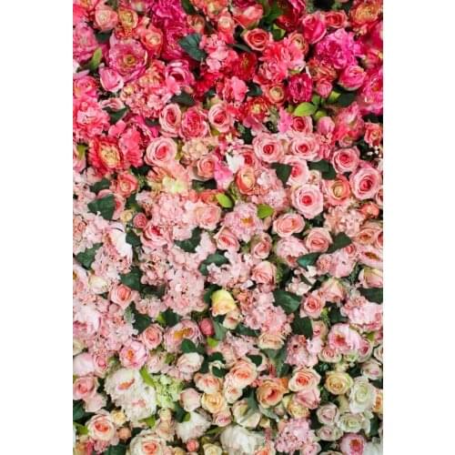 Laeacco Pink Blossom Flower Rose Backgrounds Wedding Wall Child Party Portrait Photography Backdrops Photocall Photo Studio