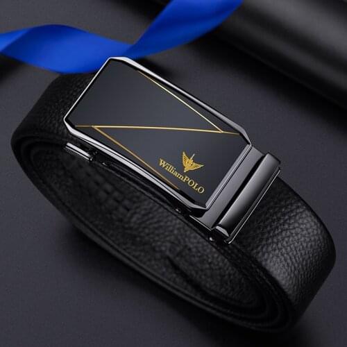Top grade leather trend mens belt automatic buckle leisure belt big brand gift